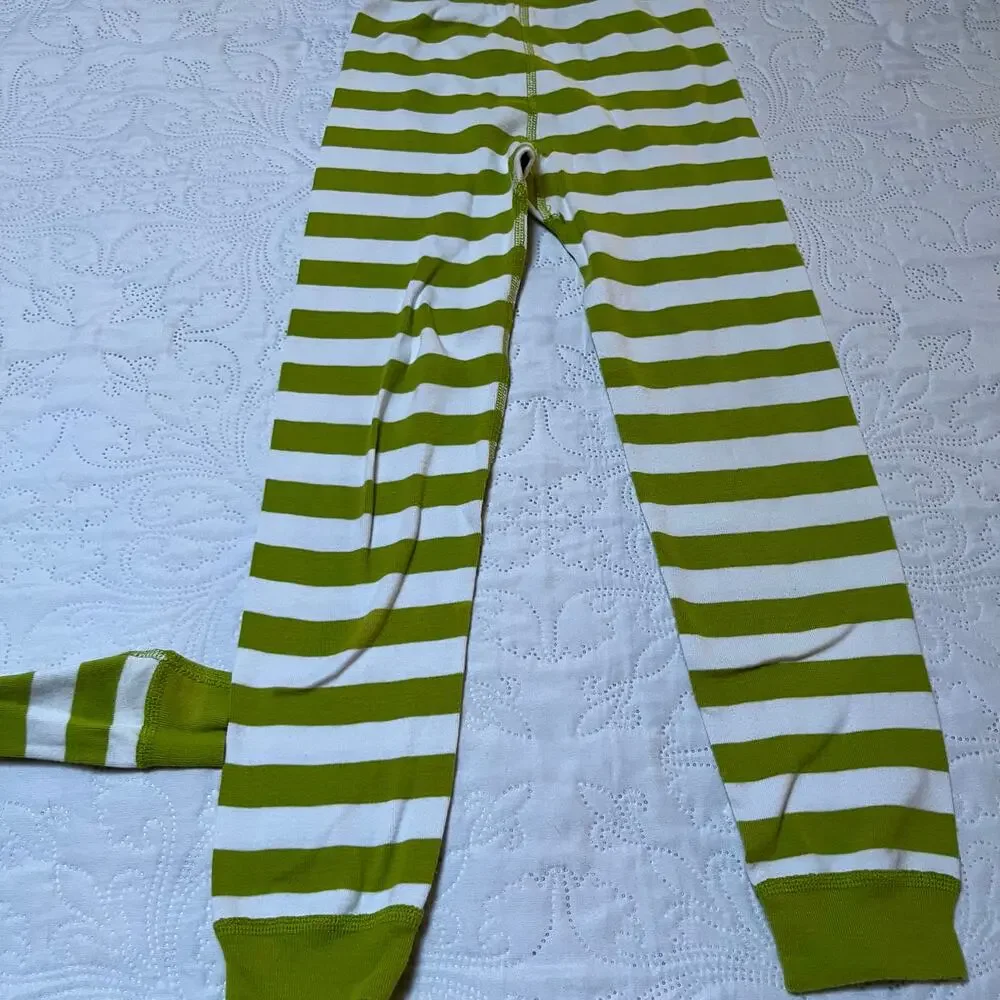 Hanna Andersson Grinch Striped PJ Set Size 5